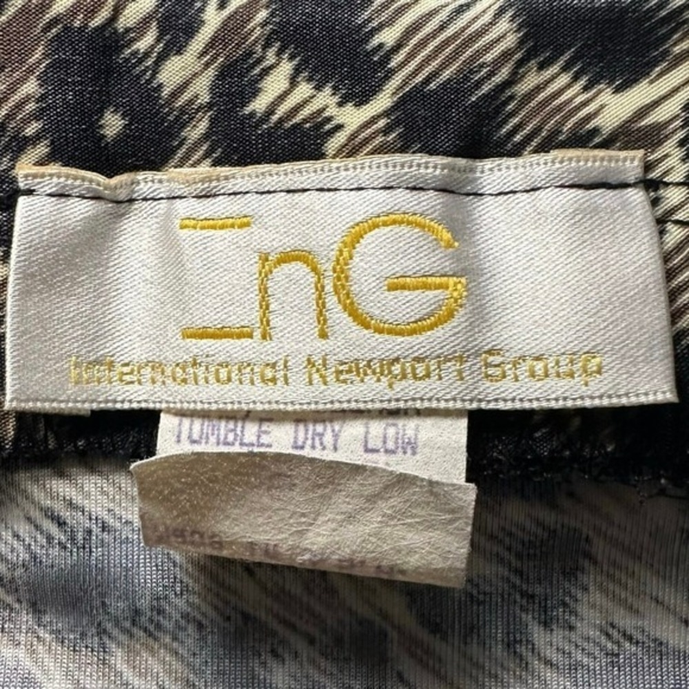 ING Leopard Animal Print Pencil Skirt Size S Stretch Bodycon Y2K Office Career - Picture 7 of 9